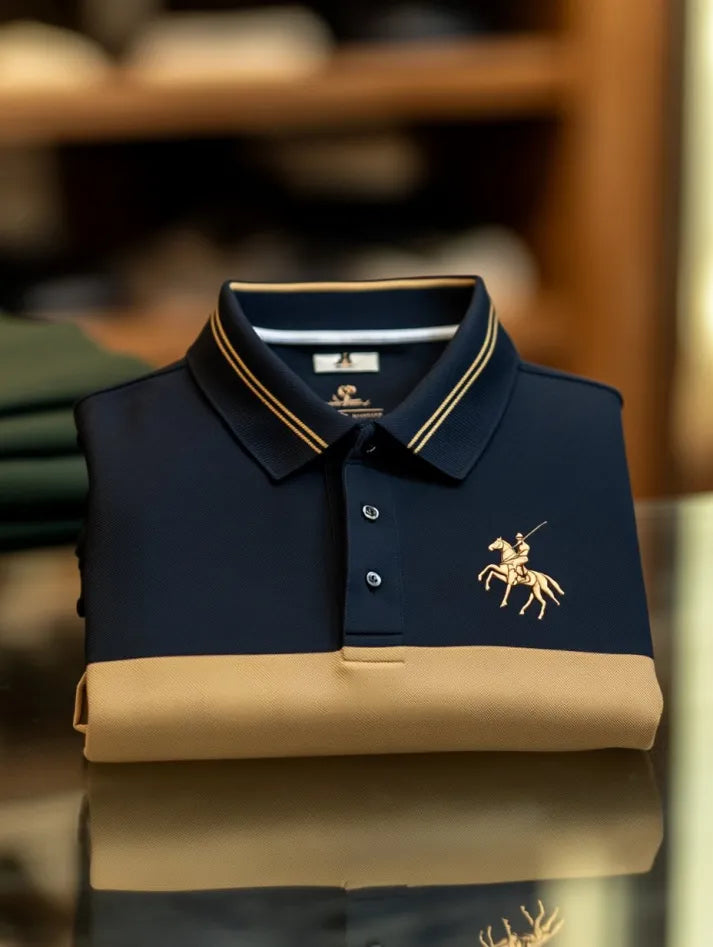 Royal Saddle Heritage Button-Down Polo Shirt for Men