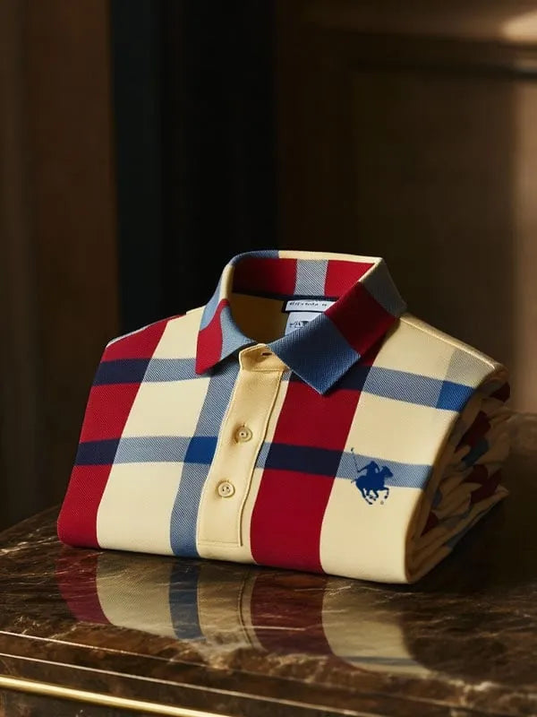 Windsor Grid Refined Polo TShirt for Men