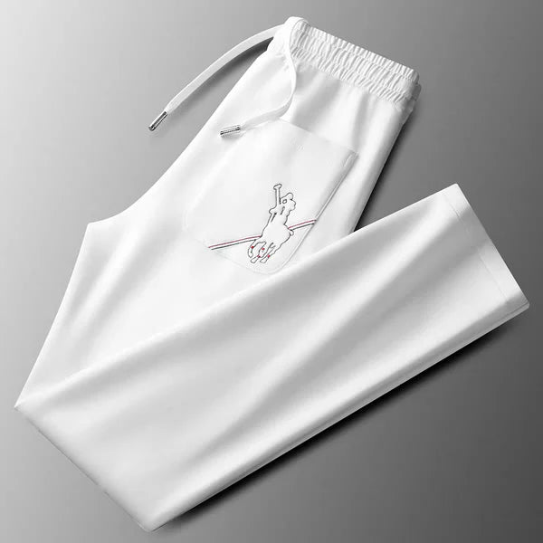 Alpine Luxe White Joggers for Men